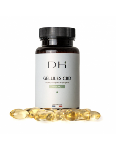 Gélules souples au CBD et Huile MCT 15mg de la marque française Deli Hemp