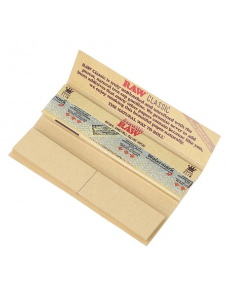 Papier à rouler Classic Kingsize Slim Tips de la marque Raw