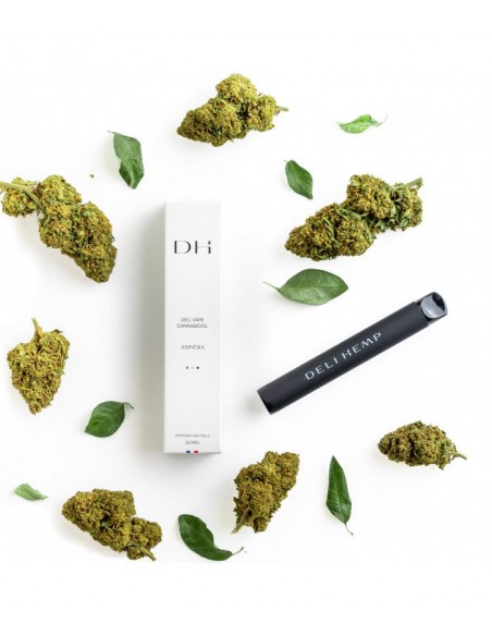 Puff CBD Amnesia 300mg 800 bouffées de la marque Deli Hemp