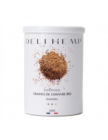 Graines de chanvre BIO toastées 200g de la marque Deli Hemp