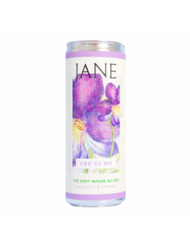 Thé Vert Bio CBD Violette et Citron 35mg de la marque Jane