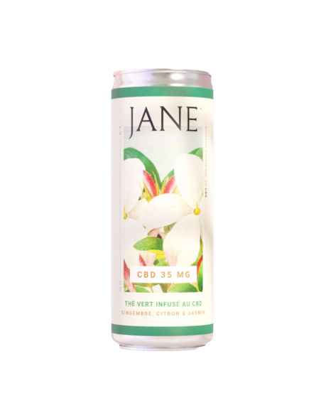 Thé Vert Bio CBD Gingembre, Citron et Jasmin 35mg par Jane