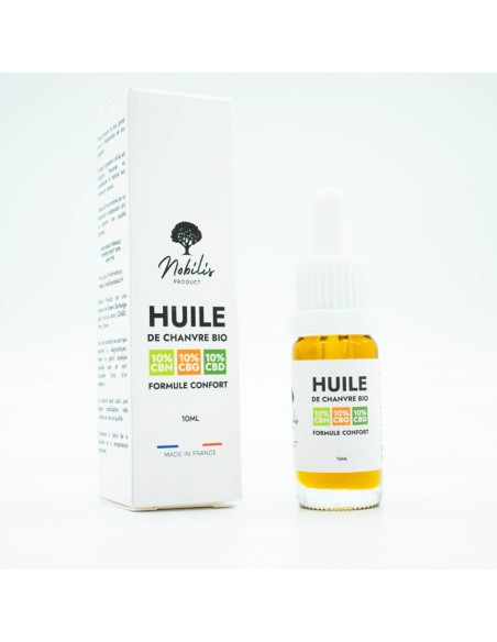 Huile BIO de 30% CBD/CBN/CBG 10ml de la marque Nobilis