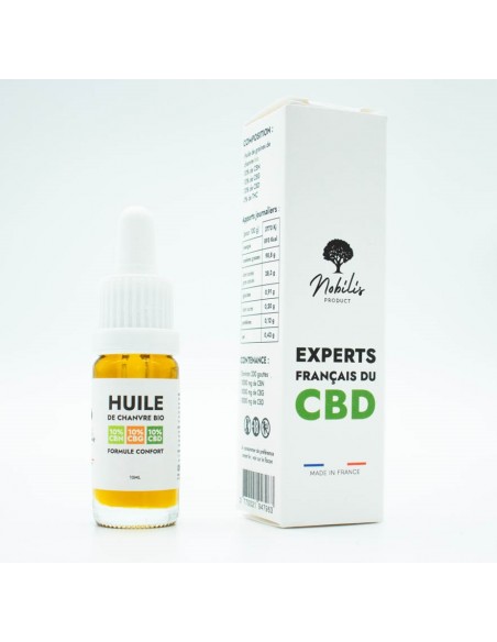 Huile BIO de 30% CBD/CBN/CBG 10ml de la marque Nobilis